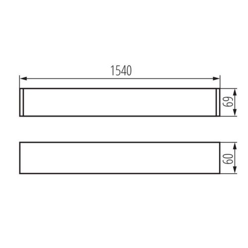 Svítidlo pro LED trubice T8 Kanlux ALIN 1X150-B-NT 27426 - Obrázek 2