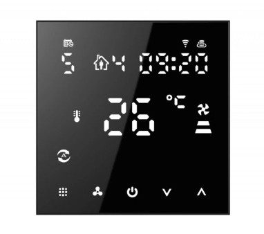 TERMOSTAT W3FANCOILBLACK WIFI