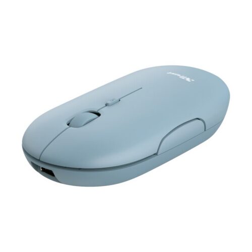 TRUST PUCK/Cestovní/Optická/1 600 DPI/USB+BT/Modrá 24126