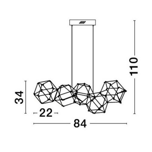 Závěsné LED svítidlo NOVA LUCE NEBULA 25W 3000K 9186900 - Obrázek 2