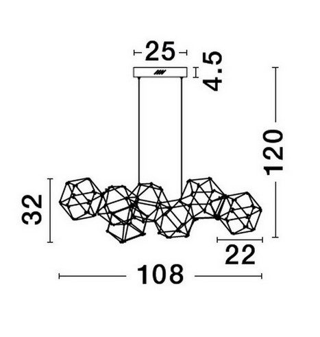 Závěsné LED svítidlo NOVA LUCE NEBULA 34W 3000K 9186902 - Obrázek 2