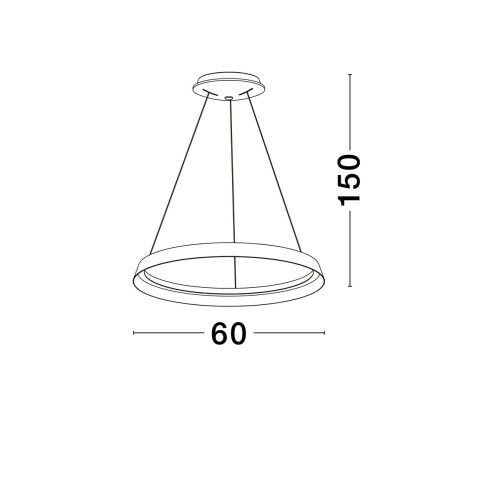 Závěsné LED svítidlo NOVA LUCE ORMI 38W 2700+4000K 9030928 stmívatelné Triac - Obrázek 2