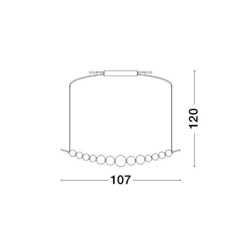 Závěsné LED svítidlo NOVA LUCE PERLA 28W 3000K 9695205 stmívatelné Triac - Obrázek 2