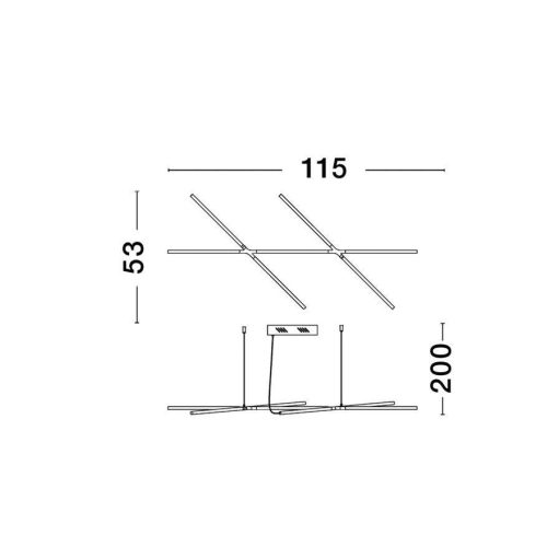 Závěsné LED svítidlo NOVA LUCE RACCIO 27W 3000K 9695214 stmívatelné Triac - Obrázek 2