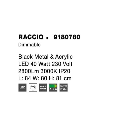 Závěsné LED svítidlo NOVA LUCE RACCIO 48W 3000K 9180780 stmívatelné Triac - Obrázek 2