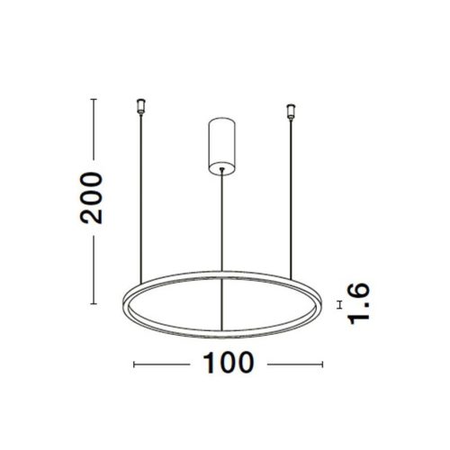 Závěsné LED svítidlo NOVA LUCE TARQUIN 59W 3000K 9345609 stmívatelné Triac - Obrázek 2