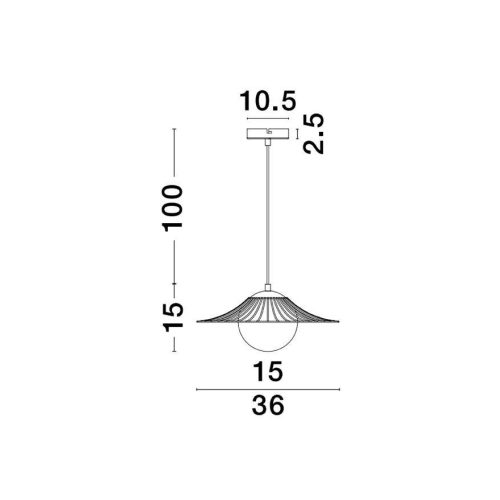 Závěsné svítidlo NOVA LUCE FLY E27 9620127 bez žárovky - Obrázek 2