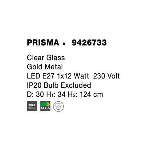 Závěsné svítidlo NOVA LUCE PRISMA Ε27 9426733 bez žárovky - Obrázek 2