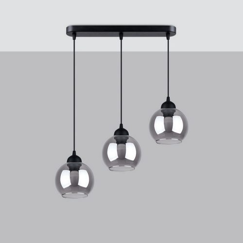 Závěsné svítidlo SOLLUX ALINO 3 černé E27 3x60W bez žárovky SL.1142 - Obrázek 2