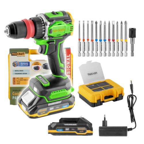 Aku šroubovák Procraft PA18ProDFR2 + sada bitů | PA18ProDFR2-1B-C PA18ProDFR2-1B-C