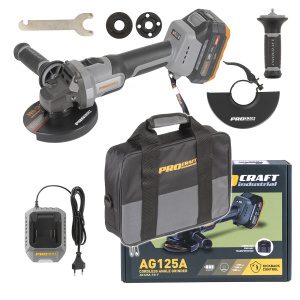 Aku úhlová bruska Procraft Industrial AG125A-1B-F (Taška)
