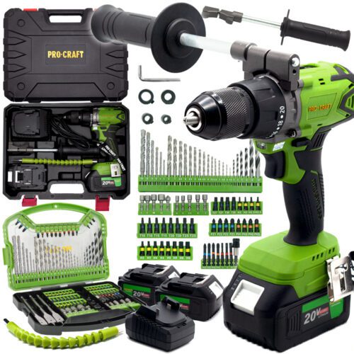 Aku vrtací šroubovák s příklepem Procraft SPA18BL Brushless se sadou bitů DBS-101 | SPA18BL/DBS101 SPA18BL/DBS101