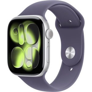 Apple Watch Series 11 42mm GPS (Zánovní) Stříbrný hliník s mlžně fialovým sportovním řemínkem MNK43CS/A