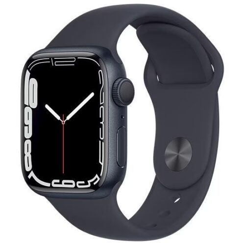 Apple Watch Series 7 41mm Cellular (Stav B) Černé s temně modrým sportovním řemínkem