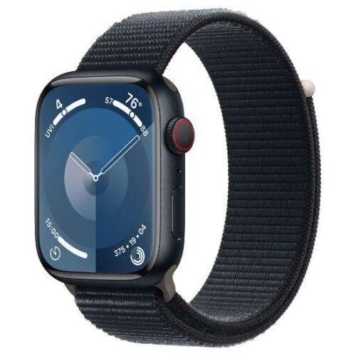 Apple Watch Series 9 45mm GPS (Stav B) Temně inkoustový hliník s temně modrým sportovním řemínkem MNK43CS/A