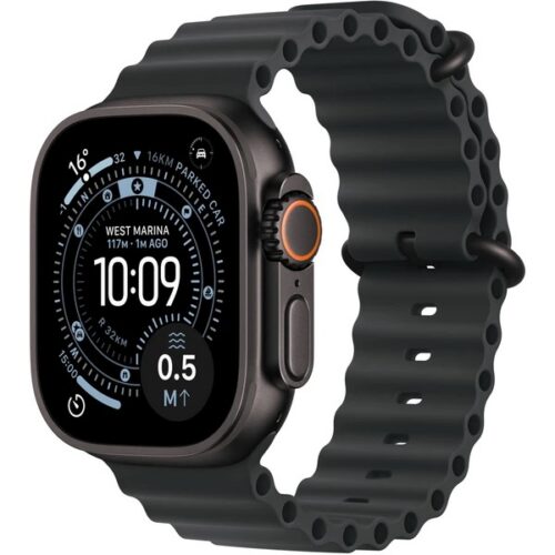 Apple Watch Ultra 3 49mm (Stav A-) Černý titan s černým oceánským řemínkem