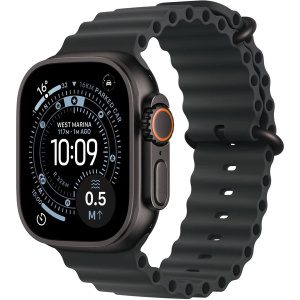 Apple Watch Ultra 3 49mm (Stav A) Černý titan s černým oceánským řemínkem