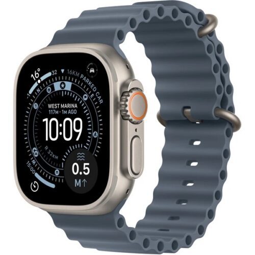 Apple Watch Ultra 3 49mm (Stav A-) Titan s modrým řemínkem