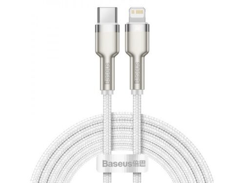 Baseus Cafule Metal Series Datový Kabel USB-C - Lightning 20W 2m White CATLJK-B02