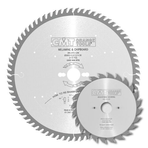 CMT Orange Tools CMT Sada kotoučů na lamino - D300 d30 Z96 + D120 d20 Z24 HW FA-300120