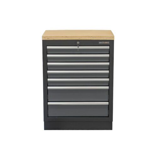 Dílenská skříňka s dřevěnou pracovní deskou | 7 šuplíků | 680x465x950 mm Matabro SET-CA01062 SET-CA01062