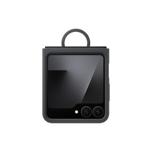 EF-PF741TBE Samsung Silikonový Kryt s Kroužkem pro Galaxy Z Flip 6/7 FE Black EF-PF741TBEGWW