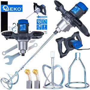 GEKO Elektrický mixér na barvy a malty 1200W 2 rychlosti s přídavným mixérem G80210