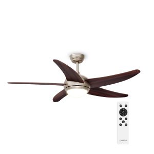 Klarstein Bolero stropní ventilátor se světlem | 132 cm | 35 W | Tichý provoz | Dřevo