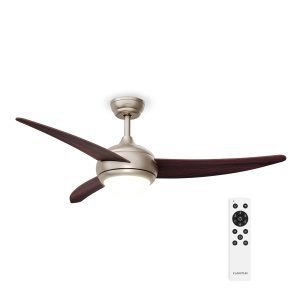 Klarstein El Paso stropní ventilátor se světlem | 132 cm | 35 W | Tichý provoz | Dřevo