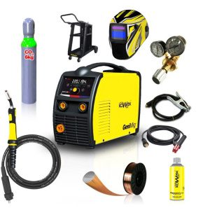 Kowax Genimig 220 LCD + Hořák + Kabely + Red. Ventil + Kukla + Drát + Sprej + Vozík + Redukce + plná Láhev Co2 KWXSTGM220LCD_SVA01