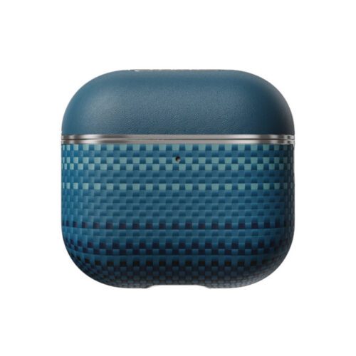 Kryt pro AirPods 4 Pitaka Aramid Fiber Magnetic Case - modrý - Obrázek 2