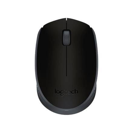 Logitech M171/Cestovní/Optická/1 000 DPI/Bezdrátová USB/Černá-šedá 910-004424