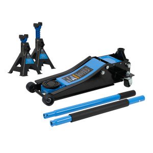 Matabro AKČNÍ SET Nízkoprofilový hydraulický zvedák (hever) 3t MB-LPJB-PLUS s podpěrami 3t MB-JS3T SET-ZVE25
