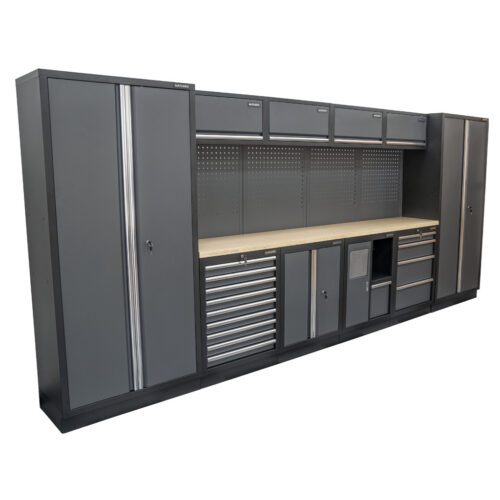 Matabro AKČNÍ SET Sestava 10 ks dílenského nábytku SET-CA01053 s dřevěnou pracovní deskou MB-TGW53 SET-CA01053