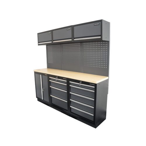 Matabro AKČNÍ SET Sestava 6 ks dílenského nábytku SET-CA01027 s dřevěnou pracovní deskou MB-TGW80 SET-CA01027