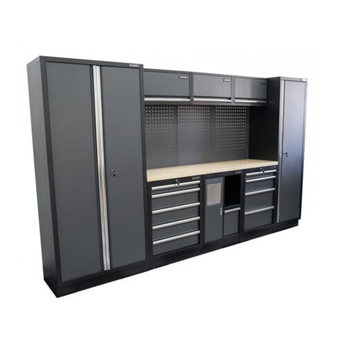 Matabro AKČNÍ SET Sestava 8 ks dílenského nábytku SET-CA01071 s dřevěnou pracovní deskou MB-TGW80 SET-CA01071