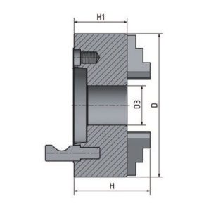 OPTIMUM 3-čelisťové sklíčidlo s centrickým upínáním ø 315 mm Camlock 8 3442768