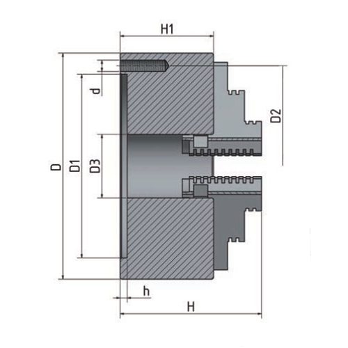 OPTIMUM 4-čelisťové sklíčidlo s nezávisle stavitelnými čelistmi ø 80 mm 3440286