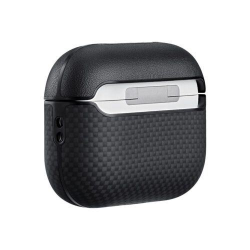 Pouzdro pro AirPods Pro 3 Pitaka Aramid Fiber Magnetic Case - černé - Obrázek 2