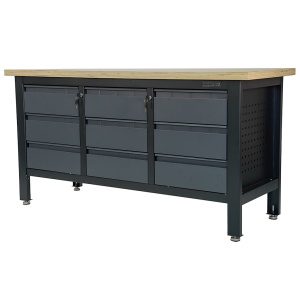 Pracovní dílenský stůl Matabro MB-TSK7509-L | 9 zásuvek | 1690 x 600 x 860 - 900 mm MB-TSK7509-L