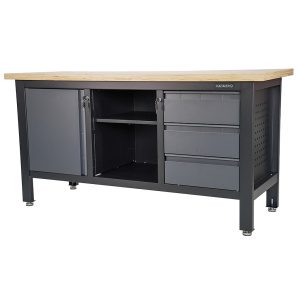 Pracovní dílenský stůl Matabro MB-TSK7513-L | 3 zásuvky | 1 skříňka | 1 police | 1690 x 600 x 860 - 900 mm MB-TSK7513-L