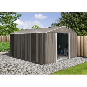 Riwall PRO RMSA 12x10 Brown zahradní domek kovový 3 x 3