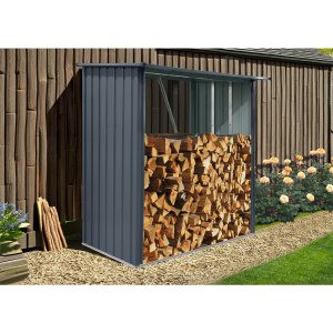 Riwall PRO RMWS 3x7 Anthracite přístřešek na dřevo 2 x 1