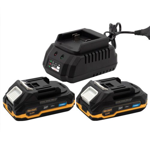 Sada baterie 20V 2Ah (2 ks) + 1 nabíječka Procraft PBC-Set 1 | PBC-Set 1 PBC-Set 1