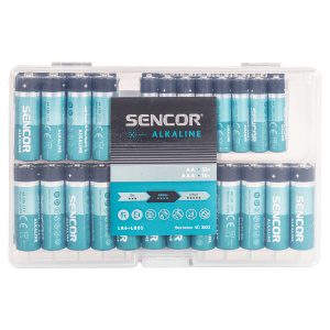 Sencor SBA LR6+LR03 32 AA+16 AAA BOX Alkalická baterie LR6+LR03 AA/AAA Typ: AA-LR6