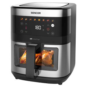 Sencor SFR 9000SS Horkovzdušná fritéza  Průhledové okno se světlem