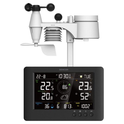 Sencor SWS 9500 Profesionální WBGT meteorologická stanice s bezdrátovým snímačem 8v1 Předpověď na 12~24 hodin založená na změně tlaku a teploty