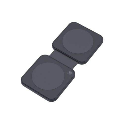 Skládací 2v1 magnetická bezdrátová nabíječka Dviced – černá - Obrázek 2