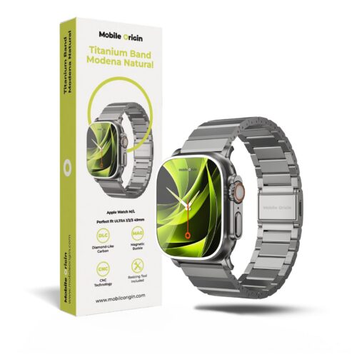 Titanový řemínek pro Apple Watch Ultra 44/45/46/49 mm Mobile Origin Titanium Band Modena - přírodní - Obrázek 2