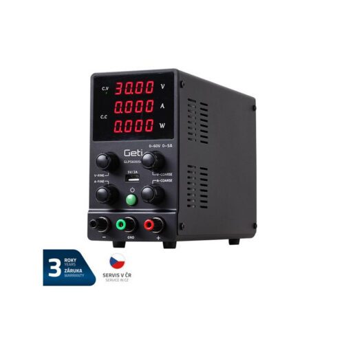 Zdroj laboratorní GETI GLPS6005H 0-60V/ 0-5A 04220277